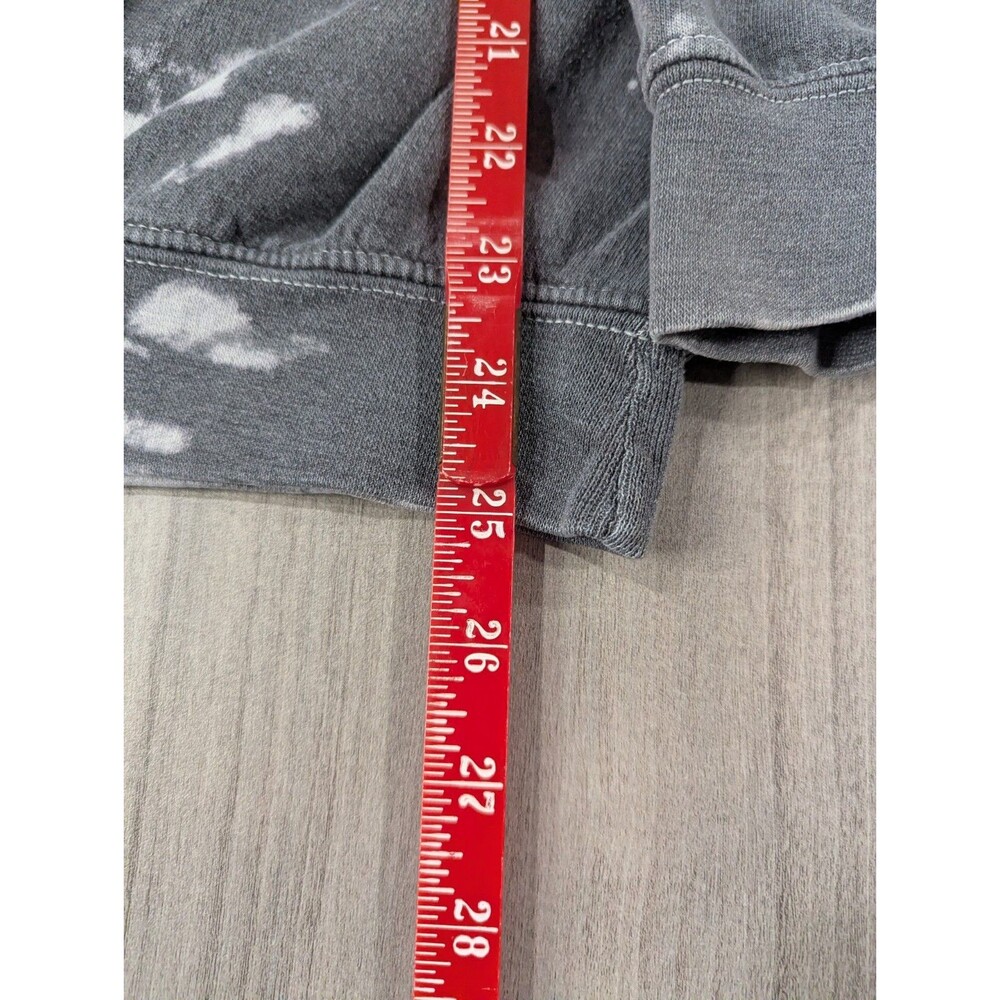 AC/DC Graphic Logo Fleece Crewneck Pullover Sweatshirt Tie Dye Gray White M - Picture 4 of 9
